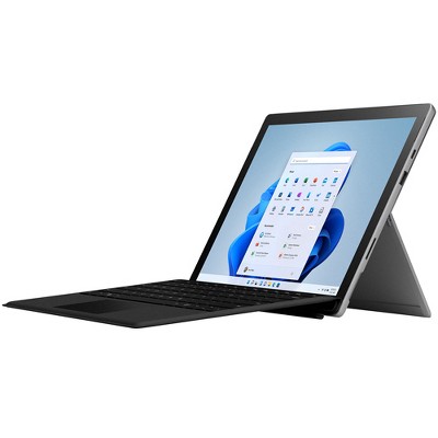 Microsoft Surface Pro 7+ Bundle 12.3 Touch Screen Intel Core i5 8GB RAM  128GB SSD Platinum with Black Surface Type Cover - 11th Gen i5 Quad Core