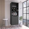 Depot E-Shop H Bar Double Door Cabinet, Eight Built-in Wine Rack, Four Legs, Four Shelves - image 2 of 4