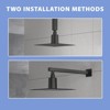 SEVOBAL Shower Faucets 10" Square Rain Shower Head, Ultra-Thin Design Ceiling Bathroom Faucets, High Pressure Shower Head, Black, Silver, 10"*10"*1" - 2 of 4
