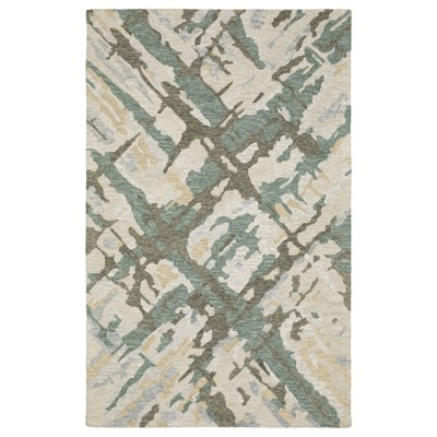 Oriental Weavers Kipton KIP08 Grey / Teal Indoor Area Rug - 5' x 8'