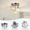 Semi Flush Mount Ceiling Light,3-Light Pendant Light,Chandelier With Clear Crystal Shades,Ceiling Lights Light Fixtures -The Pop Home - 2 of 4