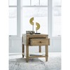 Signature Design by Ashley Sharlance Rectangular End Table - Built-in USB Charging Ports - Storage Drawer, Light Brown - 4 of 4