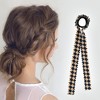 Unique Bargains Elegant Square Sequin Bow Ribbon Hair Elastic Band 1 Pc - 2 of 4