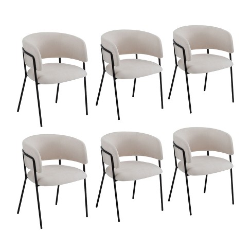 Christopher Knight Home Nest Modern Upholstered Dining Chairs With Metal Frame set Of 6 Target