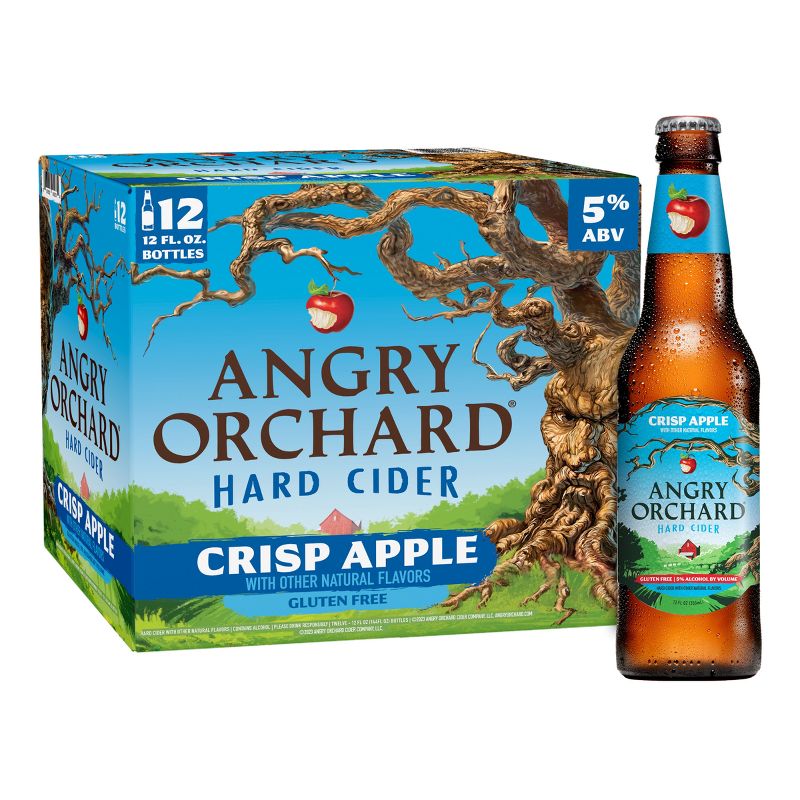 Angry Orchard Crisp Apple Hard Cider - 12pk/12 fl oz Bottles, 1 of 10