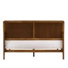 Omax Decor,Liam Wooden Queen size Platform Bed with Rattan Headboard - 4 of 4