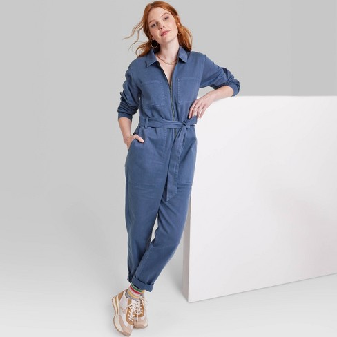 Blue jean best sale jumpsuit at target