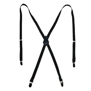 CTM Women's Elastic Clip-End 1/2 Inch Skinny Urban Suspenders - 1 of 4