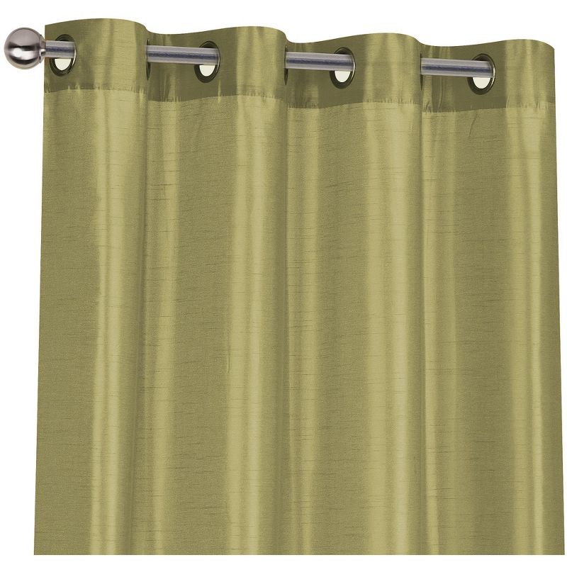 Kate Aurora Artisan Lightweight Transparent Faux Silk Sheer Grommet Single Curtain Panel, 5 of 7