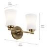 Kichler Lighting Brianne 2 - Light Vanity in  Brushed Natural Brass - 4 of 4