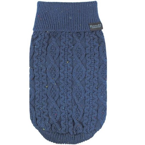 Parisian Pet 'Cable Knit Sweater' - Warm & Stylish Pet Sweater in Navy Blue for Dogs & Cats  XL - image 1 of 2