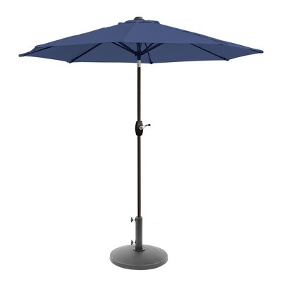 WestinTrends 9 Ft Outdoor Patio Market Table Umbrella with Round Resin Base