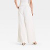 Women's High-Rise Relaxed Fit Wide Leg Pleated Linen Trousers - Future Collective - 2 of 3