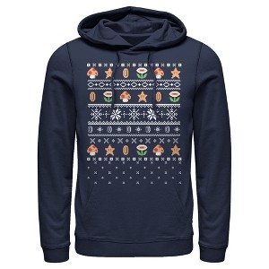 Men's Nintendo Ugly Christmas Mario Points Pull Over Hoodie - 1 of 3