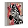 Stupell Industries Zebra with Pink Flowers Framed Giclee Art - 2 of 4