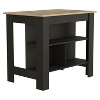 NicBex Kitchen Island Cart Morden 27.5" Kitchen Carts with Storage, 3 Shelves and Spacious Top Surface for Kitchen - 3 of 4