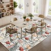 Floral Print Area Rugs Farmhouse Accent Rug with Non-Slip Backing, Washable Soft Low Pile Indoor Floor Mats for Bedroom, Living Room - 4 of 4