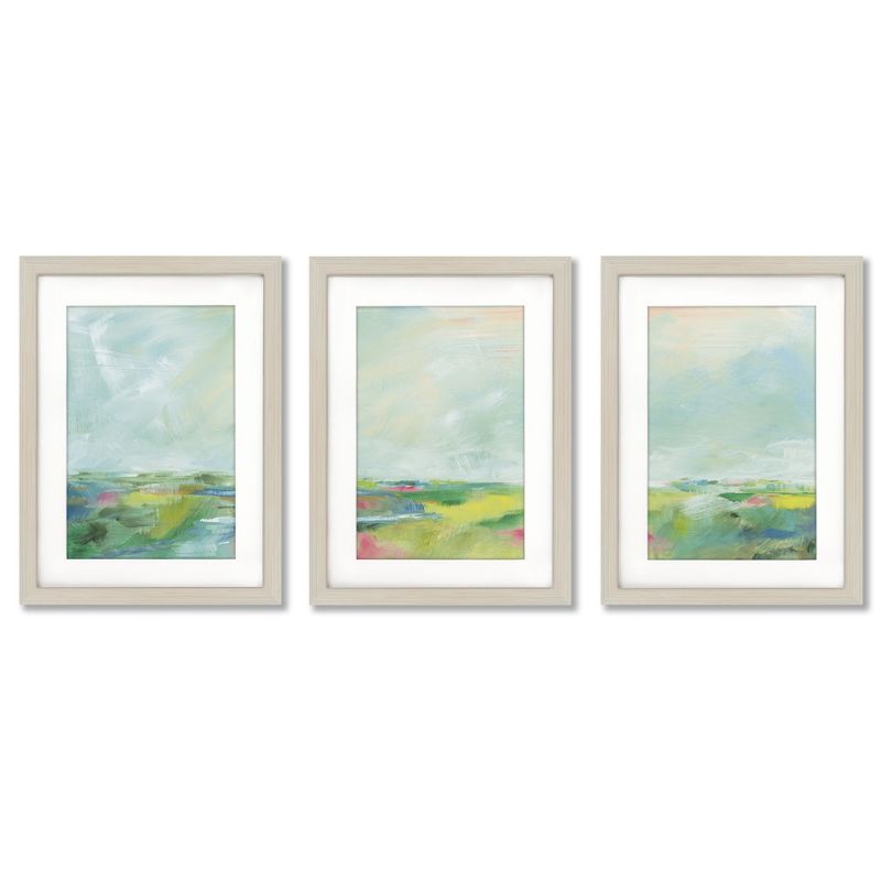 Colorful Horizon by Sue Schlabach - 3 Piece Gallery Framed Print Art Set, 3 of 5