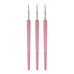 Unique Bargains Detail Nylon Miniature Painting Brush 3 Pcs - 1 of 4