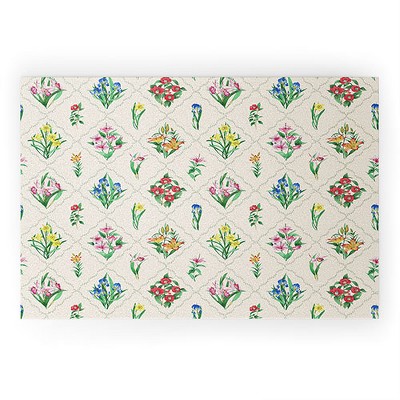 Evanjelina & Co Japanese Collection Cream II 36" x 24" Welcome Mat - Society6