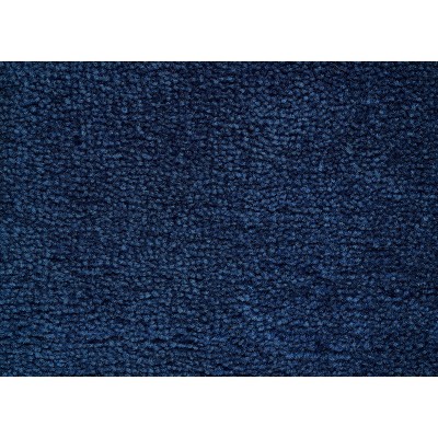 Navy Nylon Traditional Washable Bathroom Rug Set