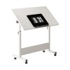Standing  Computer Desk with Wheels ，Height Adjustable，Mobile Computer Table Sit Stand Up for Work Office Home - 2 of 4