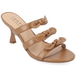 Journee Collection Womens Kristina Kitten Heel Slip On Open Toe Pumps - 1 of 4