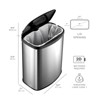 SEVOBAL Indoor Trash Cans Automatic Touchless Infrared Motion Sensor Trash Can, 8L Stainless Steel Base, Silvery, 10.9"*7.1"*13.8" - 4 of 4