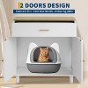 Acekool 2-in-1 Cat Litter Cabinet - Hidden Box with Scratching Posts & Storage Drawer - 4 of 4