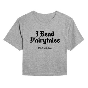 Women's - Instant Message - Read Spice Fairytales Cropped Graphic T-Shirt - 1 of 4