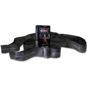 THERABAND CLX Band, 25 YD Dispenser, Black, Special Heavy Thickenss, 7.3 LBS Resistance, Level 6 - 1 of 4