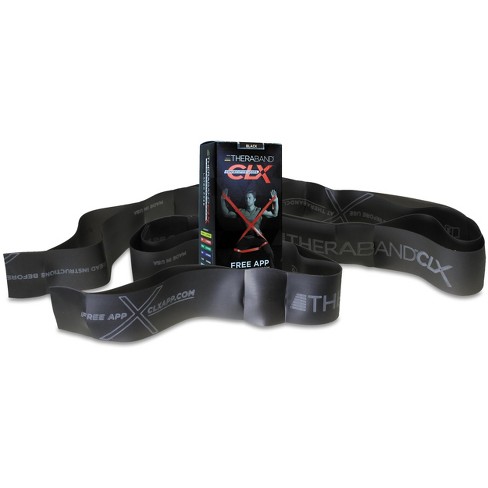 THERABAND CLX Band, 25 YD Dispenser, Black, Special Heavy Thickenss, 7.3 LBS Resistance, Level 6 - image 1 of 4