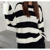 ITAFIT Black and White Striped Knit Sweater - 3 of 4