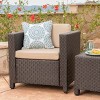Puerta Wicker Club Chair - Dark Brown/Beige - Christopher Knight Home - 2 of 4