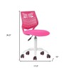 and White Adjustable Height Swivel Rolling Office Chair - 3 of 4