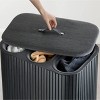 Joseph Joseph Tota Trio Luxe 90L Bamboo Laundry Separation Basket - Carbon Black - 2 of 4