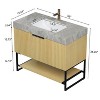 GDFStudio Nola 35.83'' Bathroom Vanity with Ceramic Sink and 1 Drawer and 1 Lower Shelf - 3 of 4