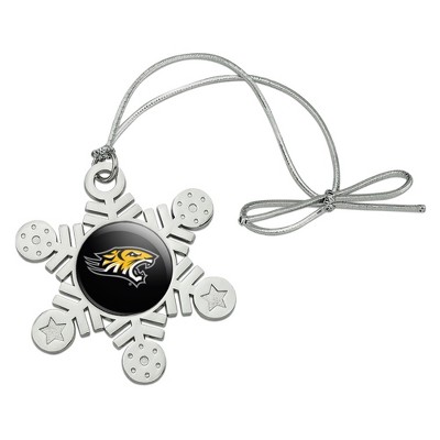 Towson University Tigers Logo Metal Snowflake Christmas Tree Holiday Ornament