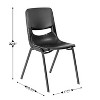 Emma and Oliver Desk/Chair Set with Metal Open Front Storage Box, Desktop, Metal Frame and Stackable Flex Comfort Classroom Chair - 4 of 4