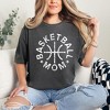 Simply Sage Market Women's Basketball Mom Distressed Short Sleeve Garment Dyed Tee - 2 of 2
