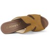 Allegra K Women's Faux Suede Peep Toe Platform Block Heel Slides Sandals - 4 of 4