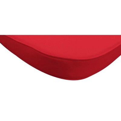 Red Memory Foam Dining Chair Cushion with Ties, Set of Two