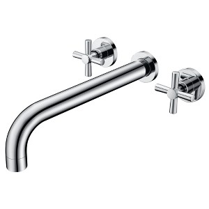 Sumerain Tub Filler Wall Mounted Tub Faucet High Flow Bathtub Faucet Chrome Finish, Rough in Valve - 1 of 4
