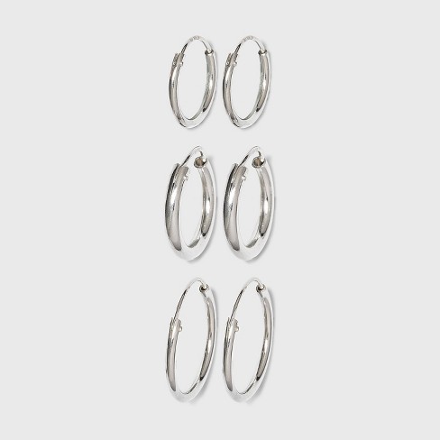 2 Inch Endless Thin Hoop Earrings