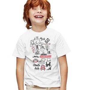 Boys' Short Sleeve Monopoly Monopoly Icons T-Shirt - 1 of 4