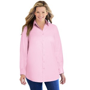 Woman Within Perfect Long Sleeve Shirt - 1 of 4