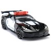 Chevrolet Corvette ZR1 Police Car Black and White Die Cast Model Car by Siku - 2 of 4