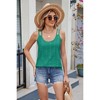 Women's Tank Tops Eyelet Embroidery Sleeveless Spaghetti Strap Tops Scoop Neck Cute Loose Fit Casual Summer Textured Cami Tops - 4 of 4