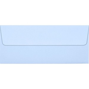 LUX 70lb 4 1/8"x9 1/2" Square Flap #10 Envelopes Baby Blue 250/BX EX4860-13-250 - 1 of 4