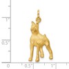 Black Bow Jewelry 14k Yellow Gold 2D Satin and Diamond Cut Boxer Pendant - 4 of 4